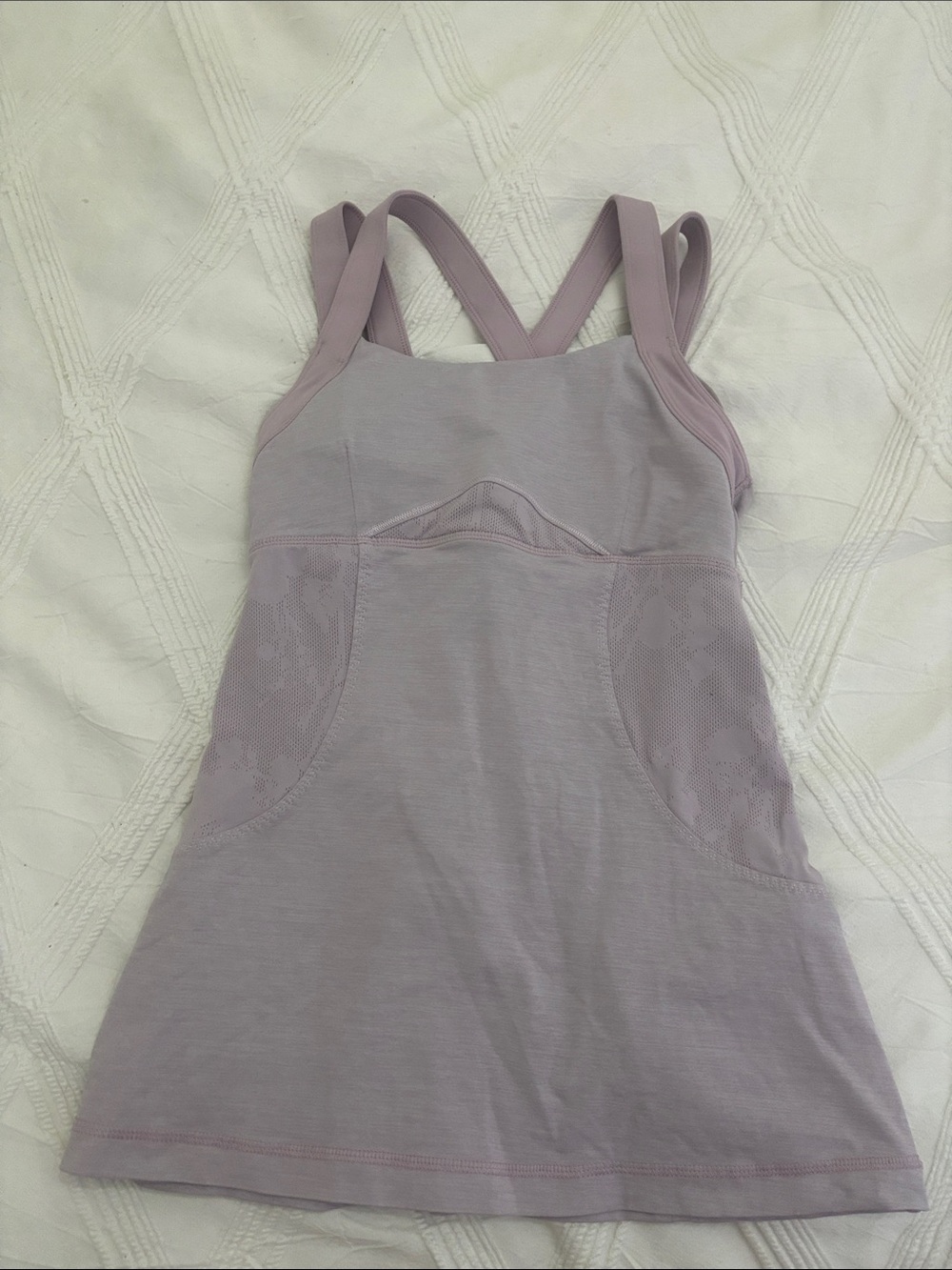 lululemon athletica light lavender built-in bra tank